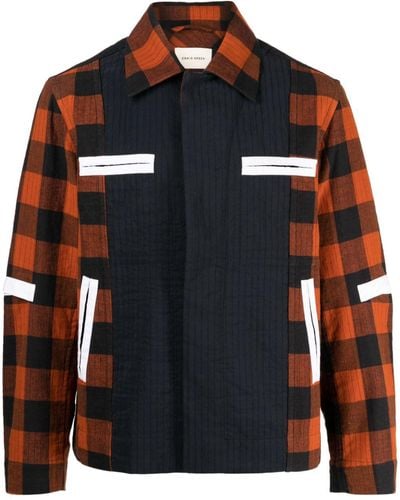 Craig Green Check-pattern Cotton Jacket - Black