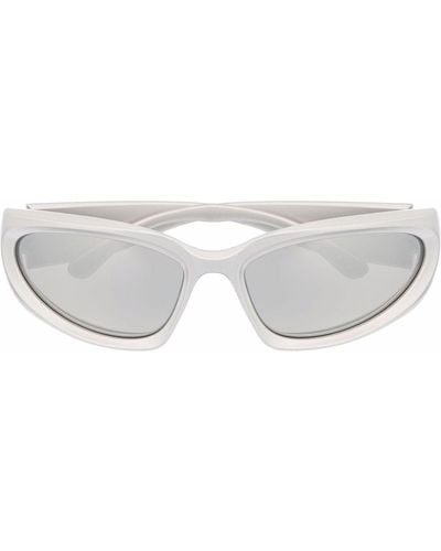 Balenciaga Swift Sonnenbrille mit ovalem Gestell - Weiß
