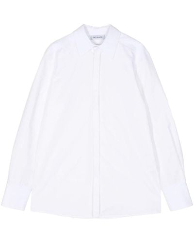 Dice Kayek Pointed-collar Cotton Shirt - White