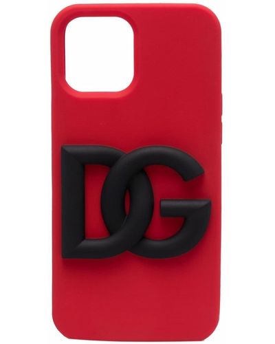 Dolce & Gabbana Iphone 12 Pro Max Hoesje Met Logo-reliëf - Zwart