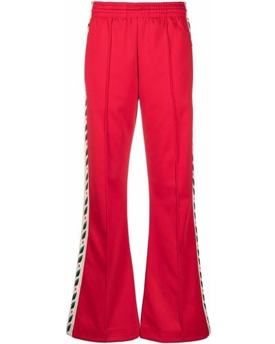 Casablancabrand Floral-embroidered Flared Pants
