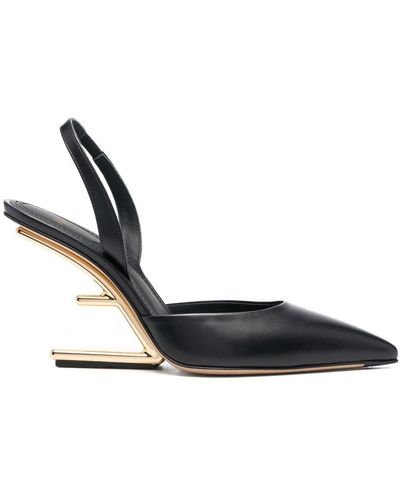 Fendi Pumps mit definiertem Absatz 100mm - Weiß