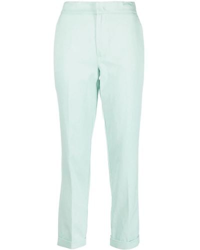 Twin Set Cropped Straight-leg Trousers - Blue