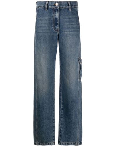 IRO Nerina Straight-Leg-Jeans mit hohem Bund - Blau