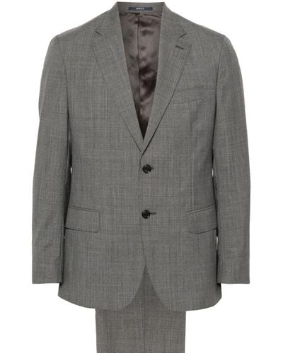BOGGI Checked Single-breasted Suit - Grey