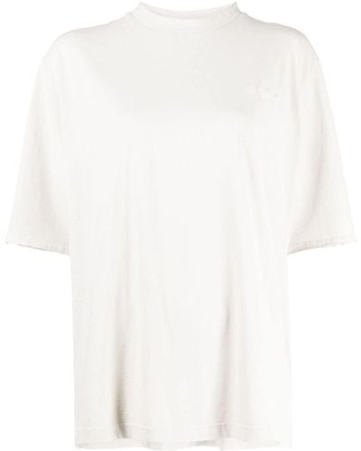 we11done T-shirt con ricamo - Bianco
