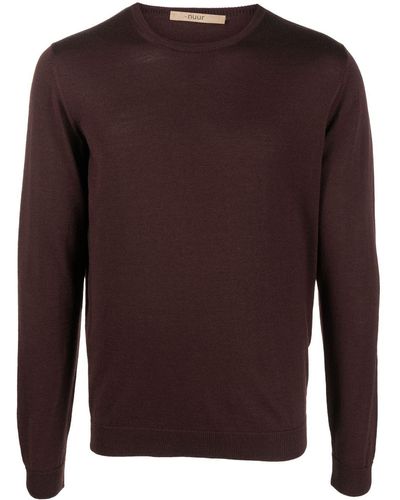 Nuur Long-sleeve Merino Wool Knit Sweater - Brown