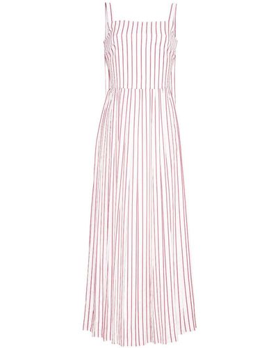 Adam Lippes Medici Striped Sleeveless Dress - Pink