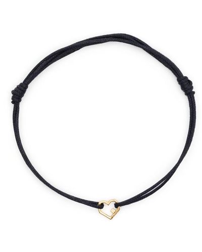 Aliita Heart-charm Cord Bracelet - White