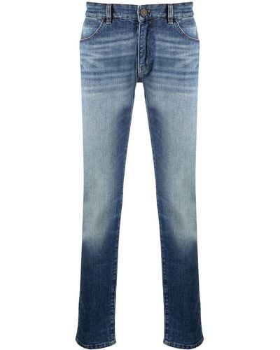PT01 Tief sitzende Straight-Leg-Jeans - Blau