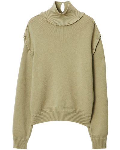 Burberry Detachable-sleeve Roll-neck Sweater - Green