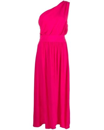 Pinko One-shoulder Pleated Dress - Pink