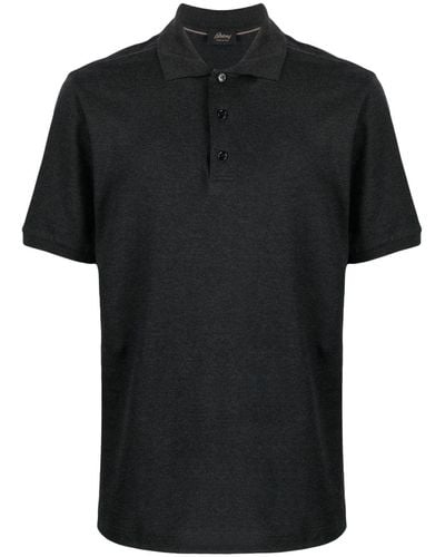 Brioni Short-sleeve Cotton Polo Shirt - Black