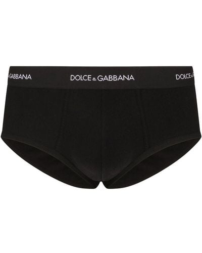Dolce & Gabbana Slip con banda logo - Nero