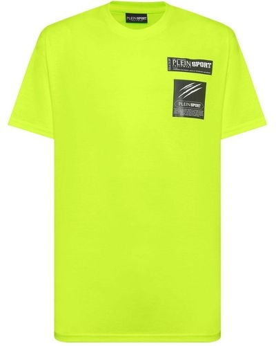 Philipp Plein Logo-print Jersey T-shirt - Yellow