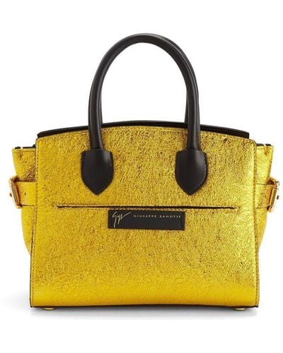 Giuseppe Zanotti Mini Metallic Leather Tote Bag - Yellow