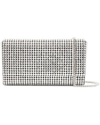 AMINA MUADDI Verfraaide Clutch - Wit