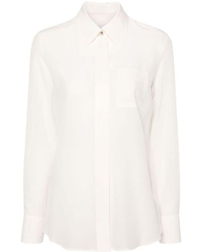 Lanvin Hemd aus Seidenkrepp - Weiß