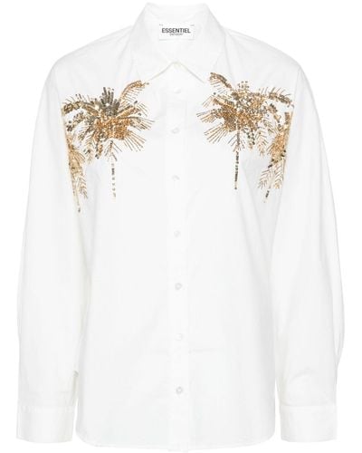 Essentiel Antwerp Fresh Sequin-embellished Shirt - White