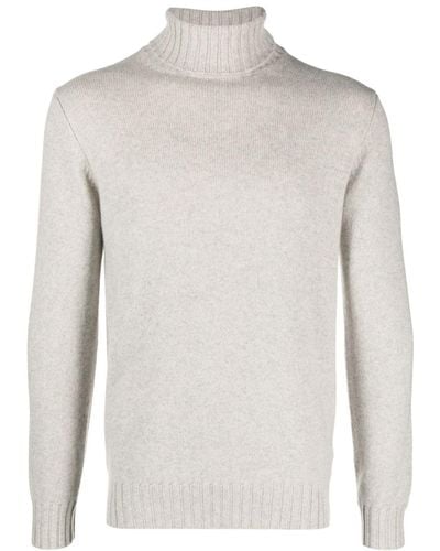 Dell'Oglio Roll-neck Cashmere Sweater - White