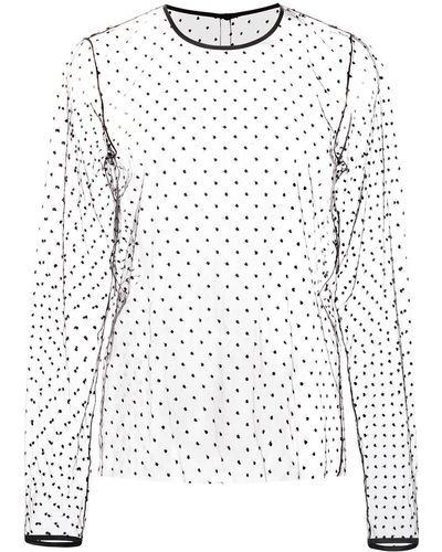 Kiki de Montparnasse Merci Long-sleeve Mesh Top - Black