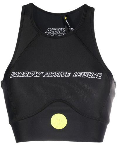 Barrow Logo-print Open-back Sports Bra - Black