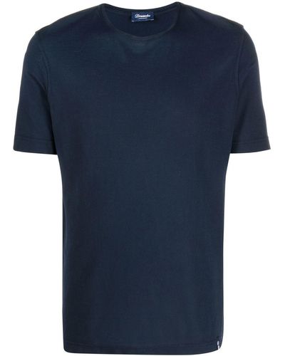 Drumohr Camiseta con cuello redondo - Azul