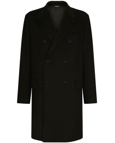 Dolce & Gabbana Wollen Mantel - Zwart