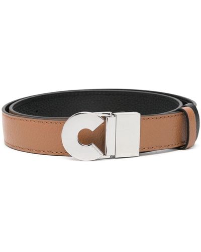 Coccinelle Logo-buckle leather belt - Schwarz