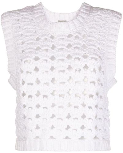 Rachel Comey Perforated-design Sleeveless Top - White