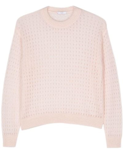 Peserico Open-knit Brushed Sweater - Pink