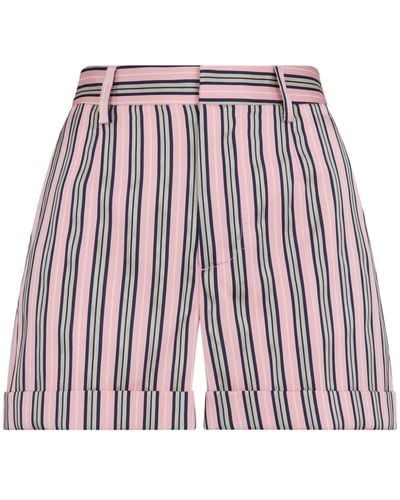 DSquared² Logo-patch Striped Shorts - Red