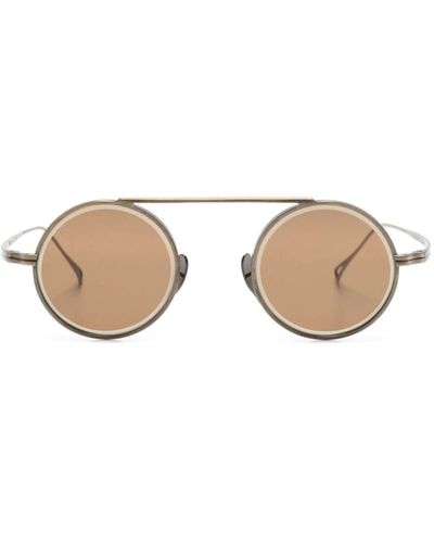 Kame Mannen 9500 Round-frame Sunglasses - Natural