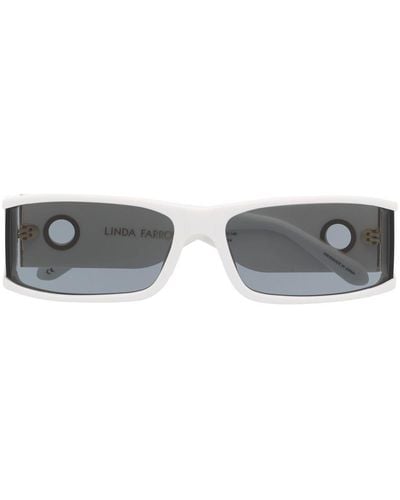 Linda Farrow Mya Rectangular Sunglasses - Grey