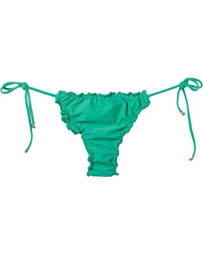 Amir Slama Ruched Bikini Bottom - Green