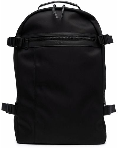 Saint Laurent Leather-detail Back Pack - Black