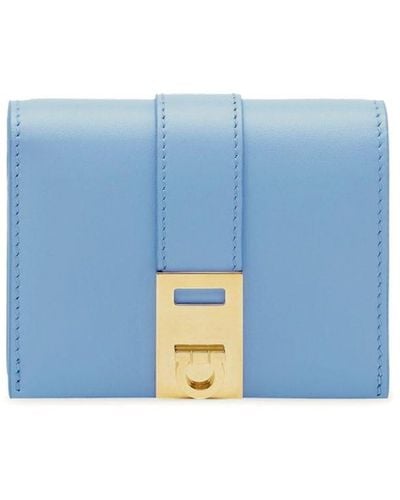 Ferragamo Kompaktes Hug Portemonnaie - Blau