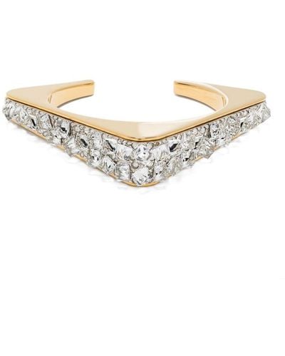 Lanvin Frequence Crystal-embellished Bracelet - Metallic