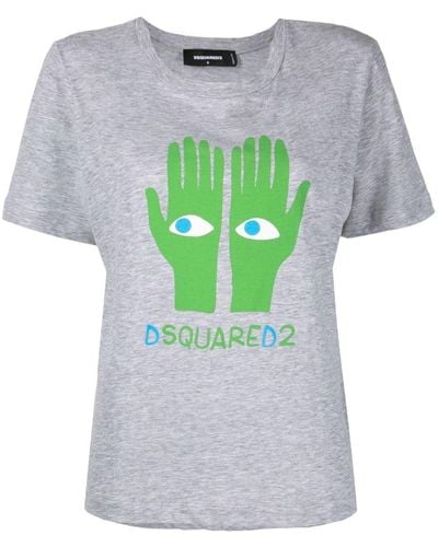 DSquared² T-shirt Met Logoprint - Meerkleurig
