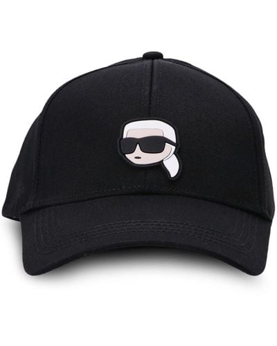 Karl Lagerfeld Ikonik Baseball Cap - Black