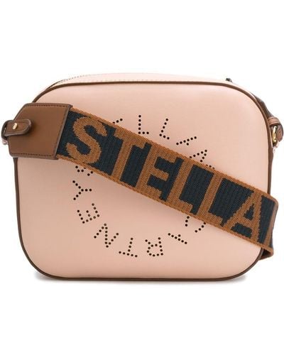 Stella McCartney Bolso estilo cámara mini con logo Stella - Rosa