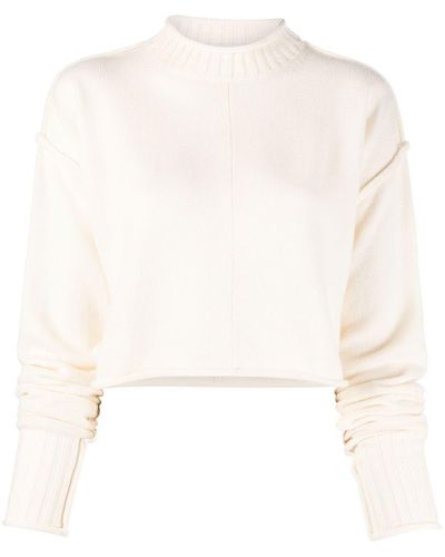 Sportmax Pullover mit Stehkragen - Weiß
