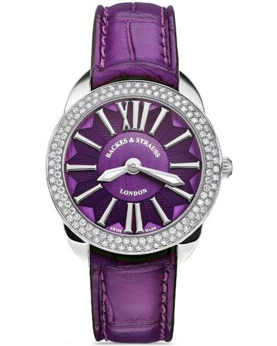 Backes & Strauss Piccadilly Renaissance Steel 33mm - Purple