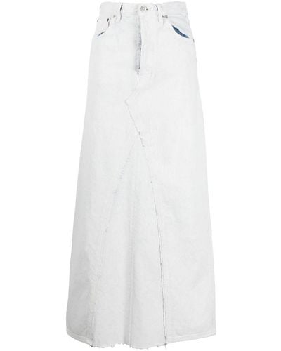 Maison Margiela Denim Mid-Length Skirt - White