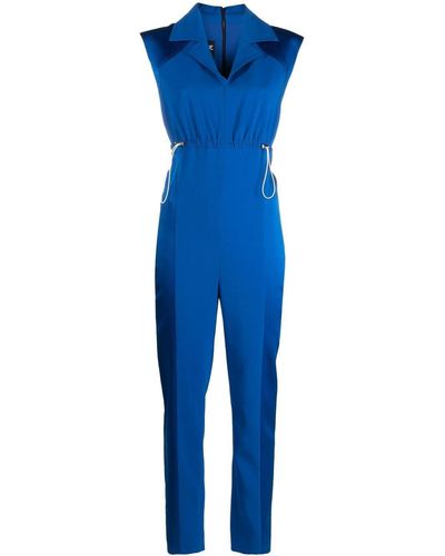 Boutique Moschino Sleeveless Drawstring Jumpsuit - Blue