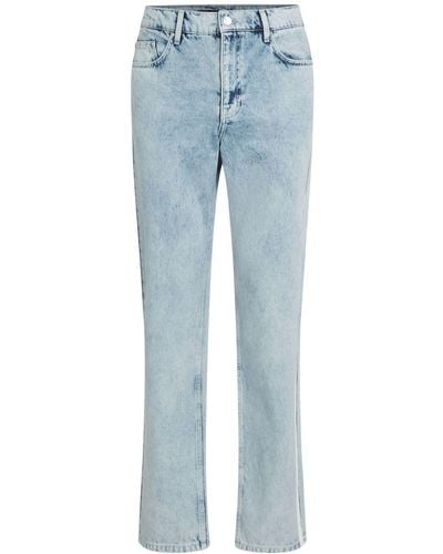 Karl Lagerfeld Logo-tape Straight-leg Jeans - Blue
