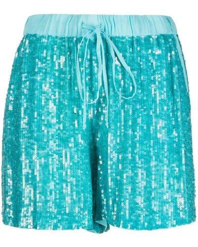 P.A.R.O.S.H. Sequin-embellished Shorts - Blue