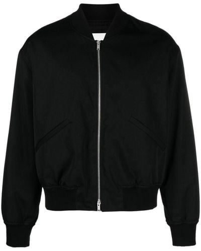 Jil Sander Zip-up Wool Bomber Jacket - Men's - Viscose/virgin Wool/polyester/cottoncottonpolyamidespandex/elastane - Black