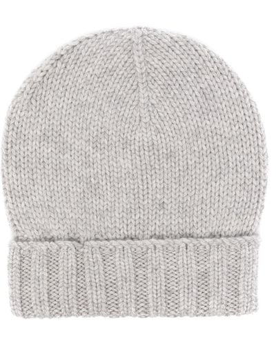 Dell'Oglio Ribbed-knit Cashmere Beanie - Gray