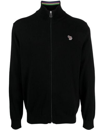 PS by Paul Smith Logo-appliqué Organic Cotton Jacket - Black
